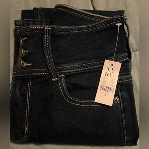 NWT -  New York & Co. Super high waist stretch straight leg jeans
